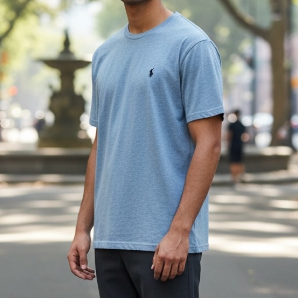 NWT YXL Ralph Lauren Light Blue Short Sleeve Tee